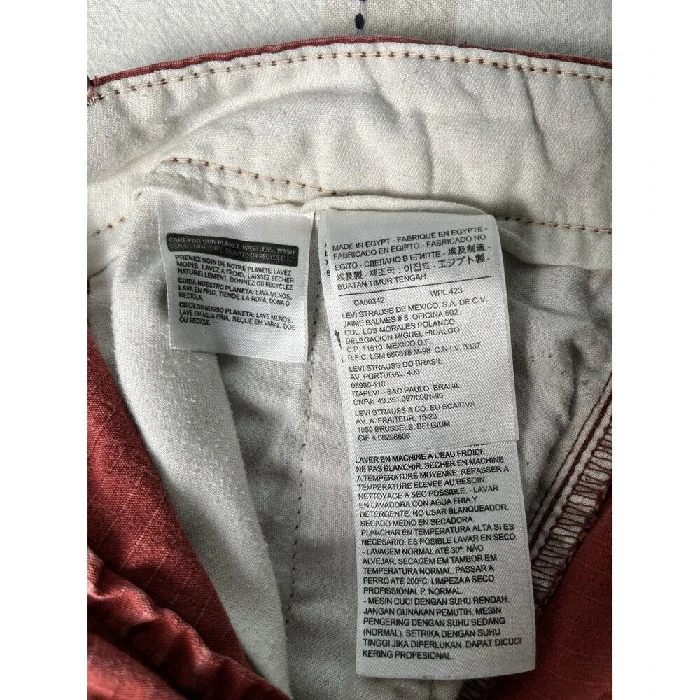Levi’s Men’s Cargo Shorts Size 34 Rust/Red 100% Cotton Workwear Pockets